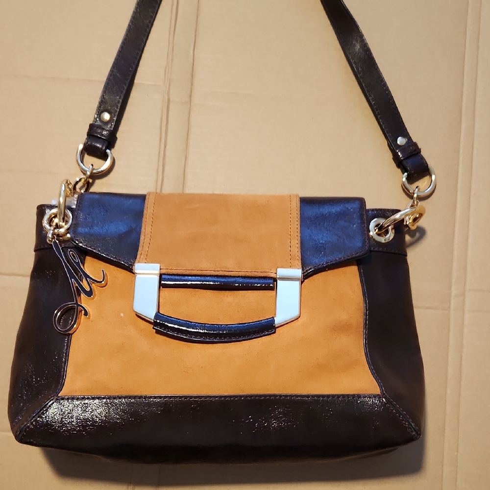 Milly Tan And Black Shoulder Bag.